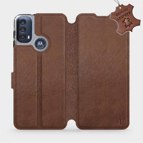 Hülle für Motorola Moto E40 - Farbe Brown Leather