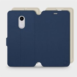 Hülle für Xiaomi Redmi Note 4 - Farbe Marineblau mit Platin
