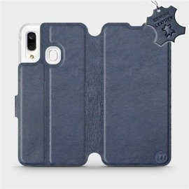 Hülle für Samsung Galaxy A40 - Farbe Blue Leather