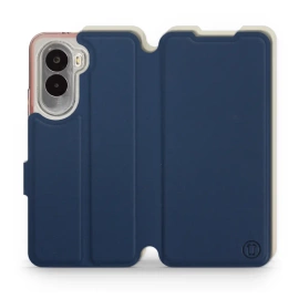 Hülle für Xiaomi POCO M7 - Farbe Marineblau mit Platin