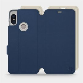 Hülle für Xiaomi Redmi Note 5 - Farbe Marineblau mit Platin