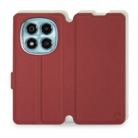 Hülle für Xiaomi Redmi Note 14 Pro 4G - Farbe Dunkelrot mit Platin