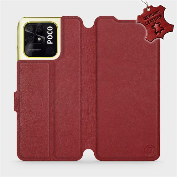 Hülle für Xiaomi POCO C40 - Farbe Dark Red Leather