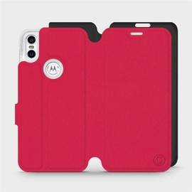 Hülle für Motorola One - Farbe Rot mit Schwarz
