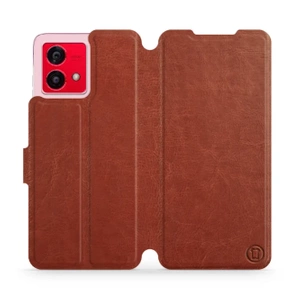 Hülle für Motorola Moto G84 - Farbe Brown&Orange