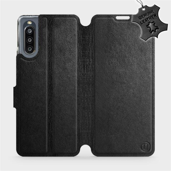 Hülle für Sony Xperia 10 IV - Farbe Black Leather