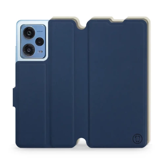 Hülle für Xiaomi Redmi Note 12 Pro 5G - Farbe Marineblau mit Platin