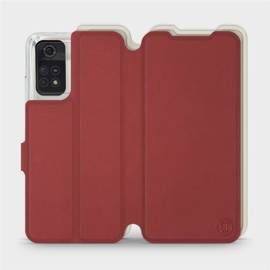 Hülle für Xiaomi POCO M4 Pro 4G - Farbe Dunkelrot mit Platin