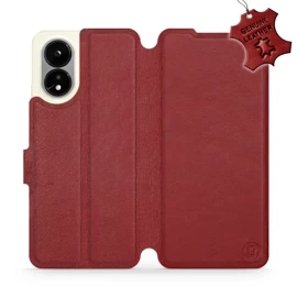 Hülle für OPPO A38 - Farbe Dark Red Leather