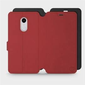 Hülle für Xiaomi Redmi Note 4X - Farbe Dunkelrot mit Schwarz