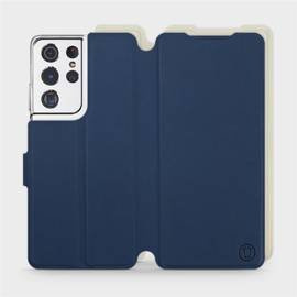 Hülle für Samsung Galaxy S21 Ultra - Farbe Marineblau mit Platin