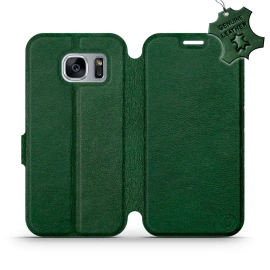 Hülle für Samsung Galaxy S7 Edge - Farbe Green Leather