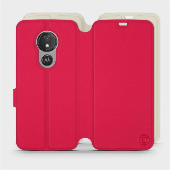 Hülle für Motorola Moto G7 Power - Farbe Rot mit Platin