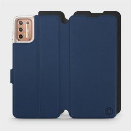 Hülle für Motorola Moto G9 Plus - Farbe Marine mit Schwarz