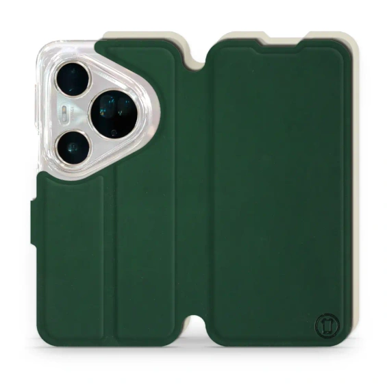 Hülle für Huawei Pura 80 Ultra - Farbe Grün mit Platin