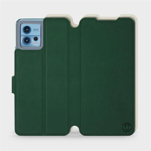 Hülle für Motorola Moto G72 - Farbe Grün mit Platin