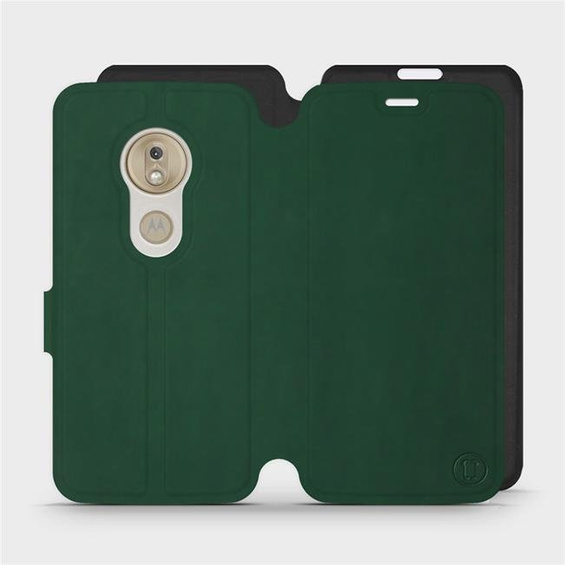 Hülle für Motorola Moto G7 Play - Farbe Grün mit Schwarz