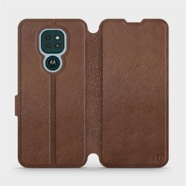 Hülle für Motorola Moto G9 Play - Farbe Brown Leather