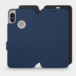 Hülle für Xiaomi Redmi Note 5 - Farbe Marine mit Schwarz