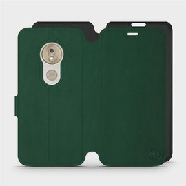Hülle für Motorola Moto G7 Play - Farbe Grün mit Schwarz