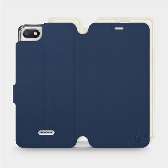 Hülle für Xiaomi Redmi 6A - Farbe Marineblau mit Platin