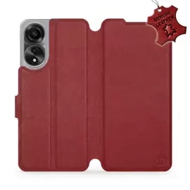 Hülle für OPPO A78 5G - Farbe Dark Red Leather