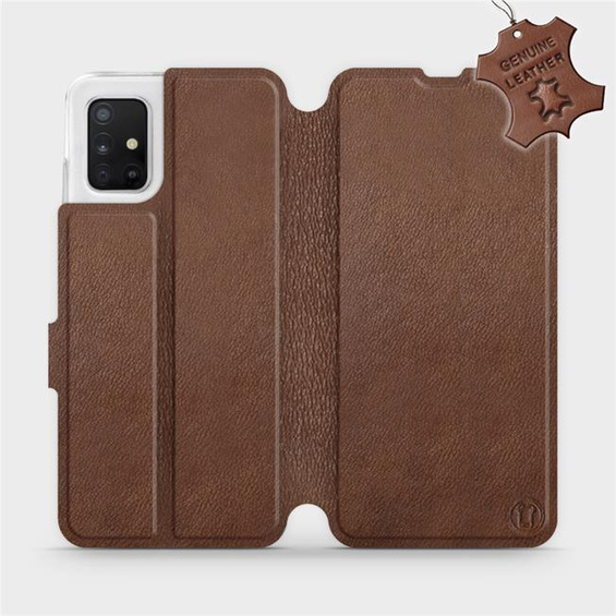 Hülle für Samsung Galaxy A51 - Farbe Brown Leather