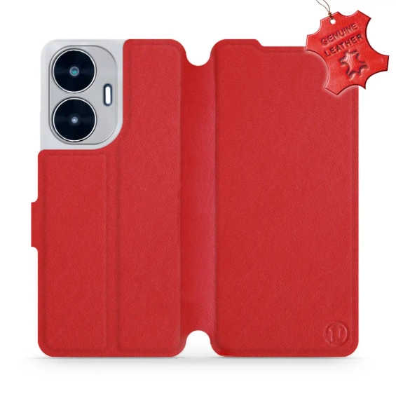 Hülle für Realme C55 - Farbe Red Leather