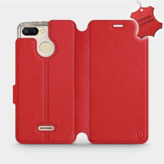 Hülle für Xiaomi Redmi 6 - Farbe Red Leather