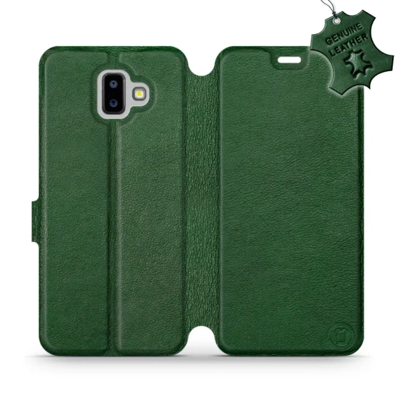 Hülle für Samsung Galaxy J6 Plus 2018 - Farbe Green Leather