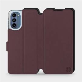 Hülle für Motorola Moto G62 5G - Farbe Burgund mit Schwarz