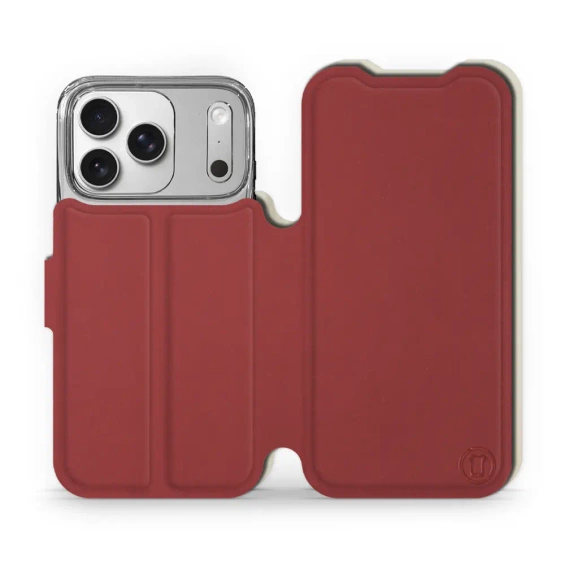Hülle für Apple iPhone 17 Pro - Farbe Dunkelrot mit Platin