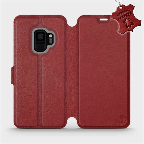 Hülle für Samsung Galaxy S9 - Farbe Dark Red Leather