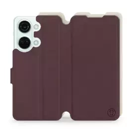 Hülle für OnePlus Nord 3 5G - Farbe Burgund mit Platin