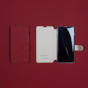 Hülle für Nokia 6.1 - Farbe Dunkelrot mit Platin