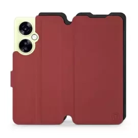 Hülle für OnePlus Nord CE 3 Lite 5G - Farbe Dunkelrot mit Schwarz