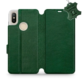 Hülle für Xiaomi Mi A2 - Farbe Green Leather