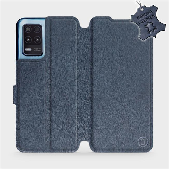 Hülle für Realme 8 5G - Farbe Blue Leather