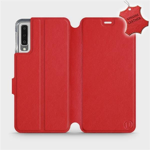 Hülle für Samsung Galaxy A7 2018 - Farbe Red Leather