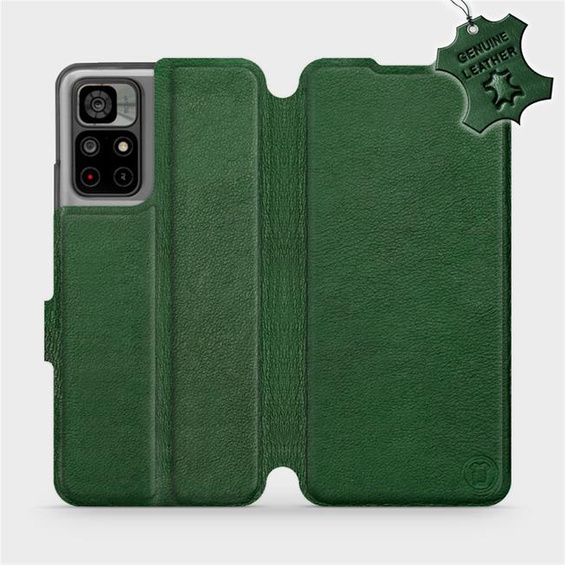 Hülle für Xiaomi Redmi Note 11 - Farbe Green Leather