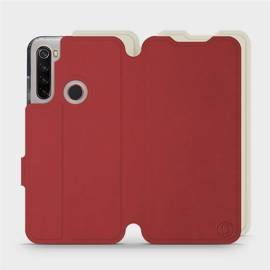 Hülle für Xiaomi Redmi Note 8 - Farbe Dunkelrot mit Platin