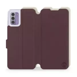 Hülle für Nokia G42 - Farbe Burgund mit Platin