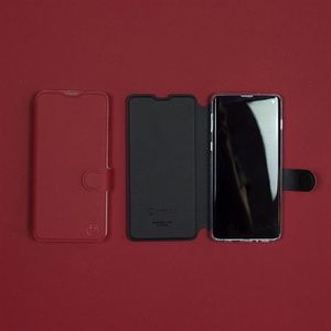Hülle für Xiaomi Redmi 9T - Farbe Dunkelrot mit Schwarz