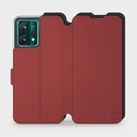 Hülle für Realme 9 Pro Plus - Farbe Dunkelrot mit Schwarz