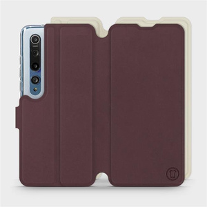 Hülle für Xiaomi Mi 10 - Farbe Burgund mit Platin