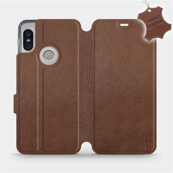 Hülle für Xiaomi Redmi Note 5 - Farbe Brown Leather