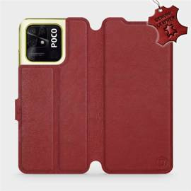 Hülle für Xiaomi POCO C40 - Farbe Dark Red Leather