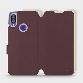 Hülle für Xiaomi Redmi Note 7 - Farbe Burgund mit Platin