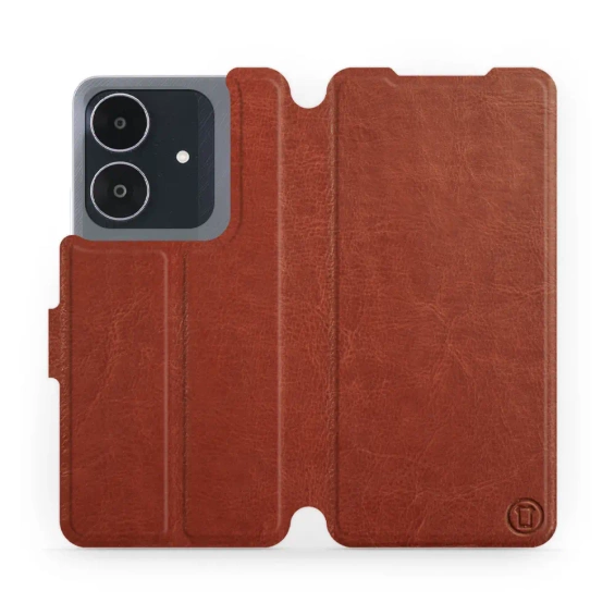Hülle für Realme Note 60 - Farbe Brown&Orange