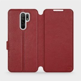Hülle für Xiaomi Redmi 9 - Farbe Dark Red Leather
